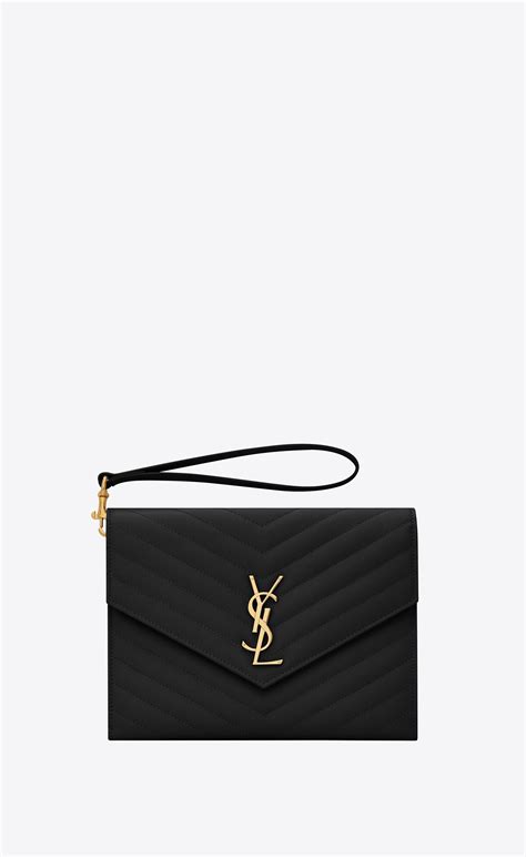 ysl clutch silver price|YSL monogram quilted leather clutch.